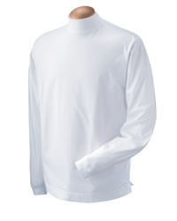 Sueded Cotton Jersey Mock Turtleneck