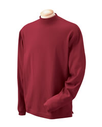 Sueded Cotton Jersey Mock Turtleneck