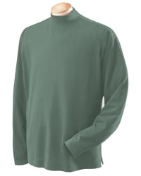 Sueded Cotton Jersey Mock Turtleneck