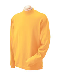 Sueded Cotton Jersey Mock Turtleneck