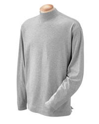 Sueded Cotton Jersey Mock Turtleneck